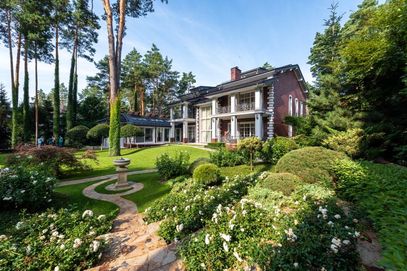 a house with beautiful landscaping